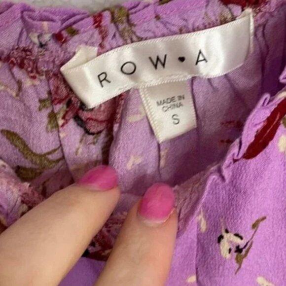 NWT ROW A Femme Flounce Sleeve Top - Picture 7 of 12